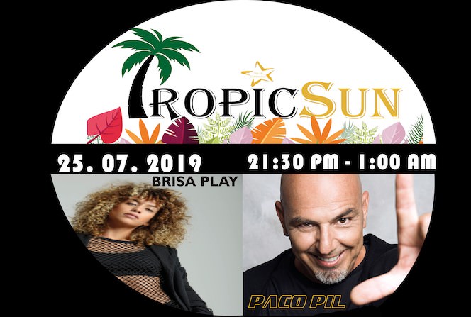 NO HAY VENTA DIRECTA DE ENTRADAS. ACCESO LIMITADO.
¿Quieres disfrutar del mejor ambiente de la capital? Si te apetece divertirte, únete a nuestra fiesta Pop Up “Tropic Sun” y dale la bienvenida al verano por todo lo alto. Comparte con nosotros la mejor música del momento, con la actuación de DJ Paco Pil y Brisa Play en Directo. ¡Acompáñanos!
IMPORTE POR PERSONA 50,00€
IMPORTE SOLO ACTUACION 15,00€